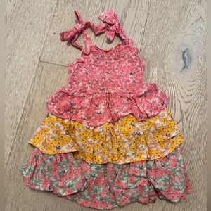 Chelsea & Violet Pink Floral Bow Dress